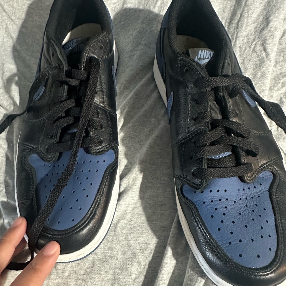 Nike Black and Blue Sneakers Classic Style